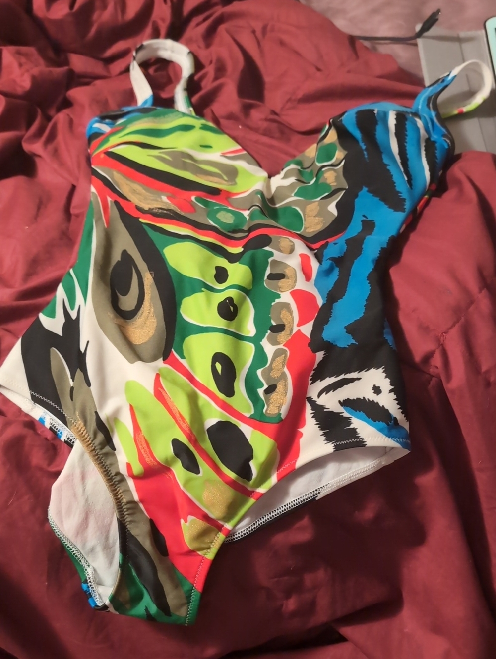 💙 Diva by Rachel Pappo Butterfly Print Swimsuit Sz 12